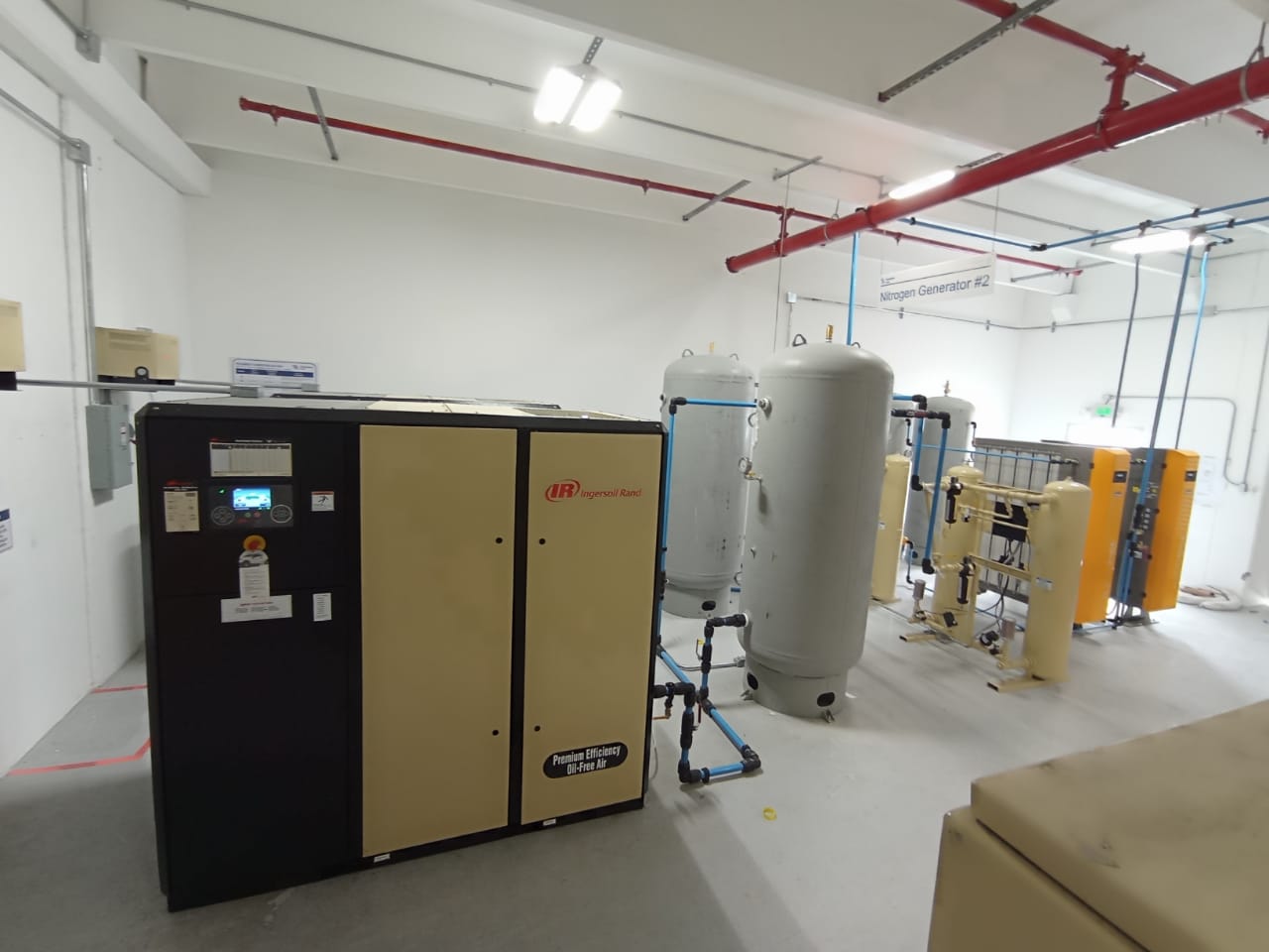 Ingersoll Rand compresor libre de aceite instalación industrial